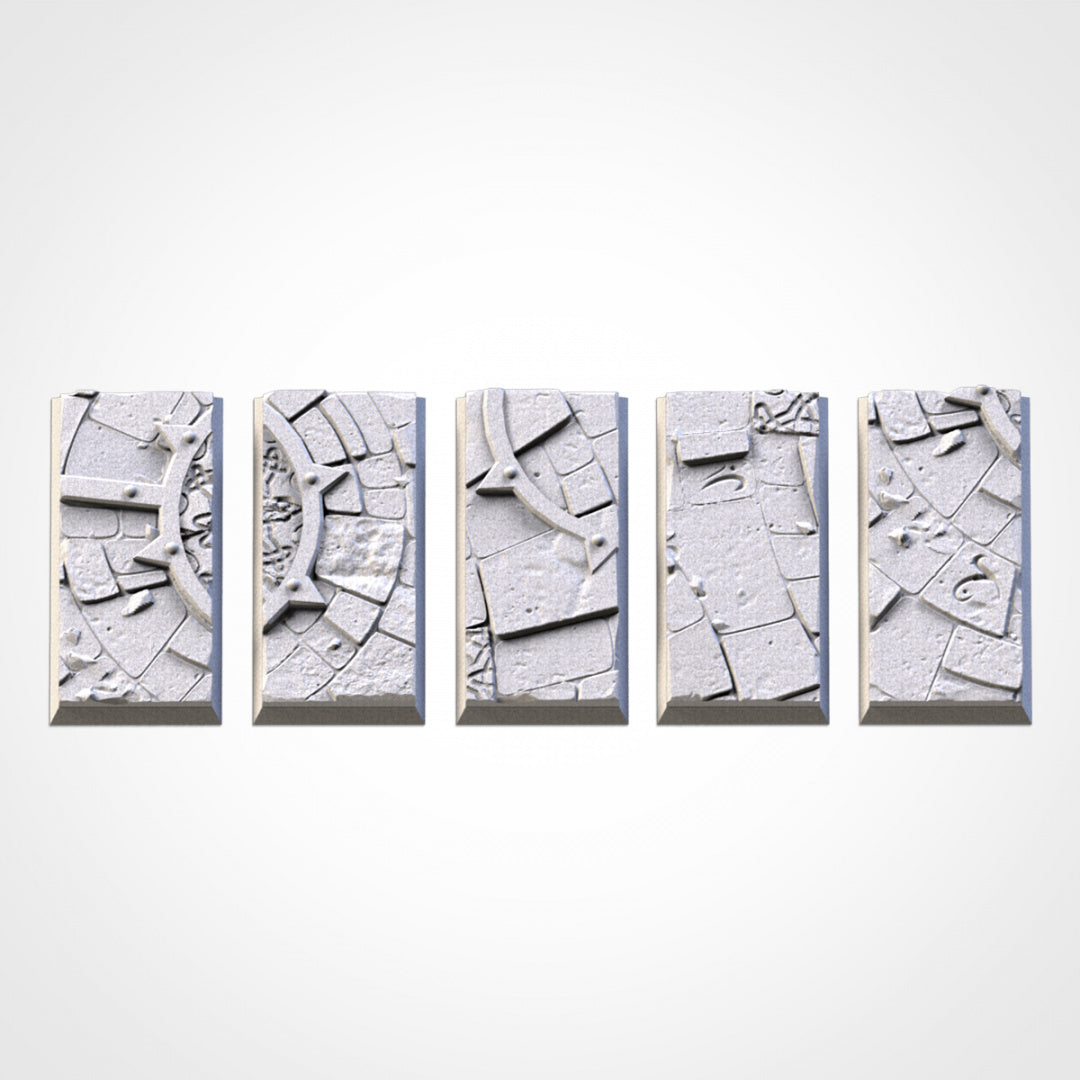 Sacred Temple Square Bases | 20mm | 25mm | 40mm | Txarli Factory | Magnetizable Scenic Textured Square