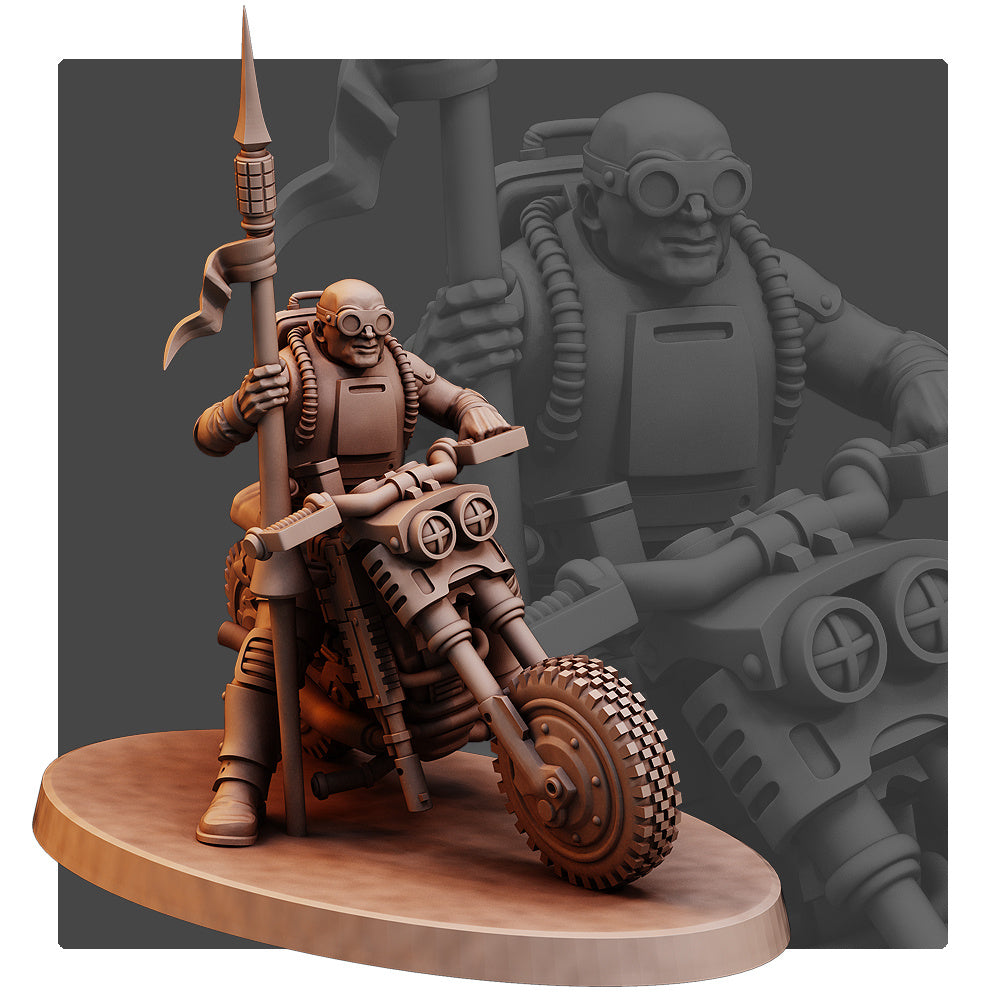 Guerreros motorizados de los Desert Hawks | Miniaturas de Red Pilgrim | 28 mm