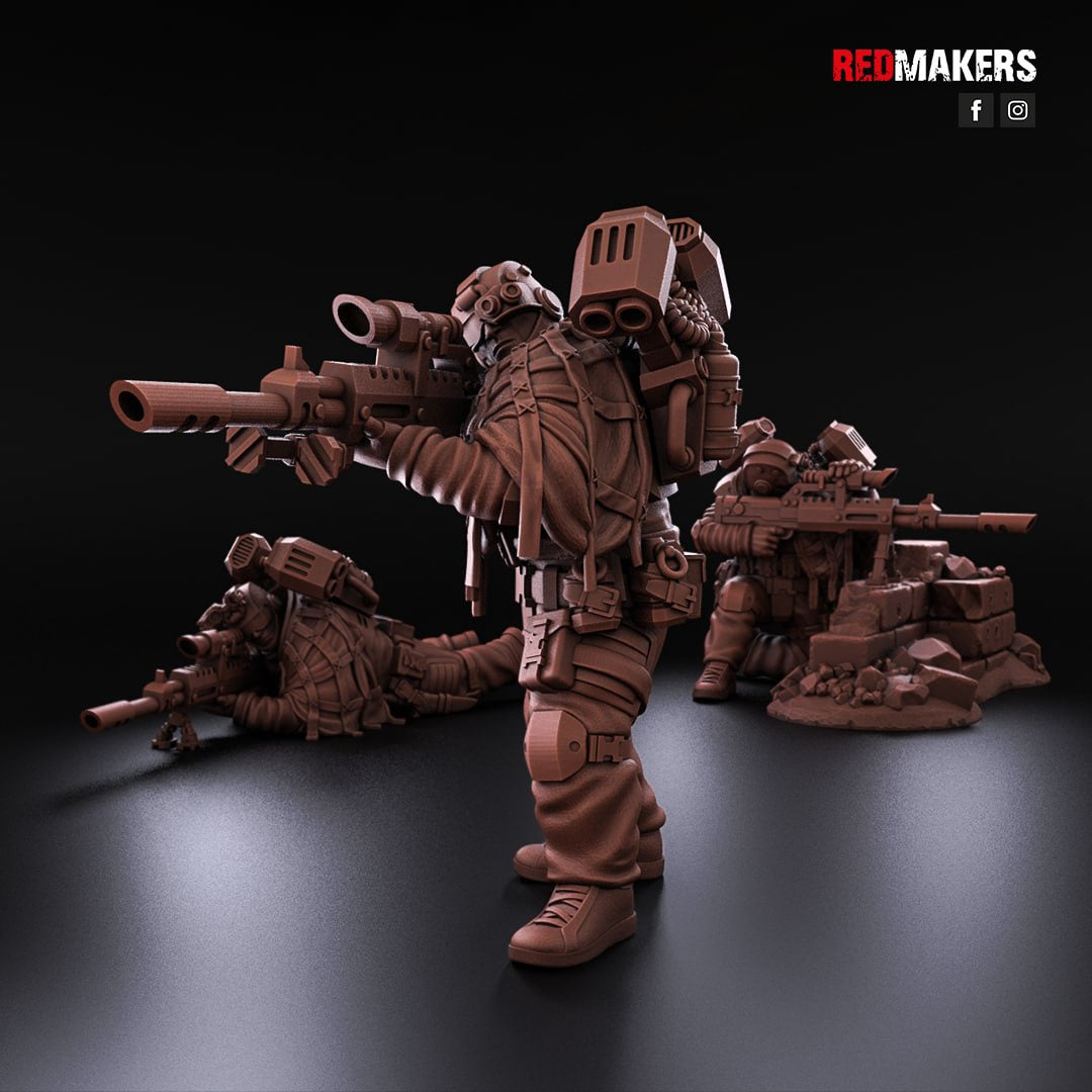 Airborne Drop Division - Snipers | Imperial Guard | Redmakers