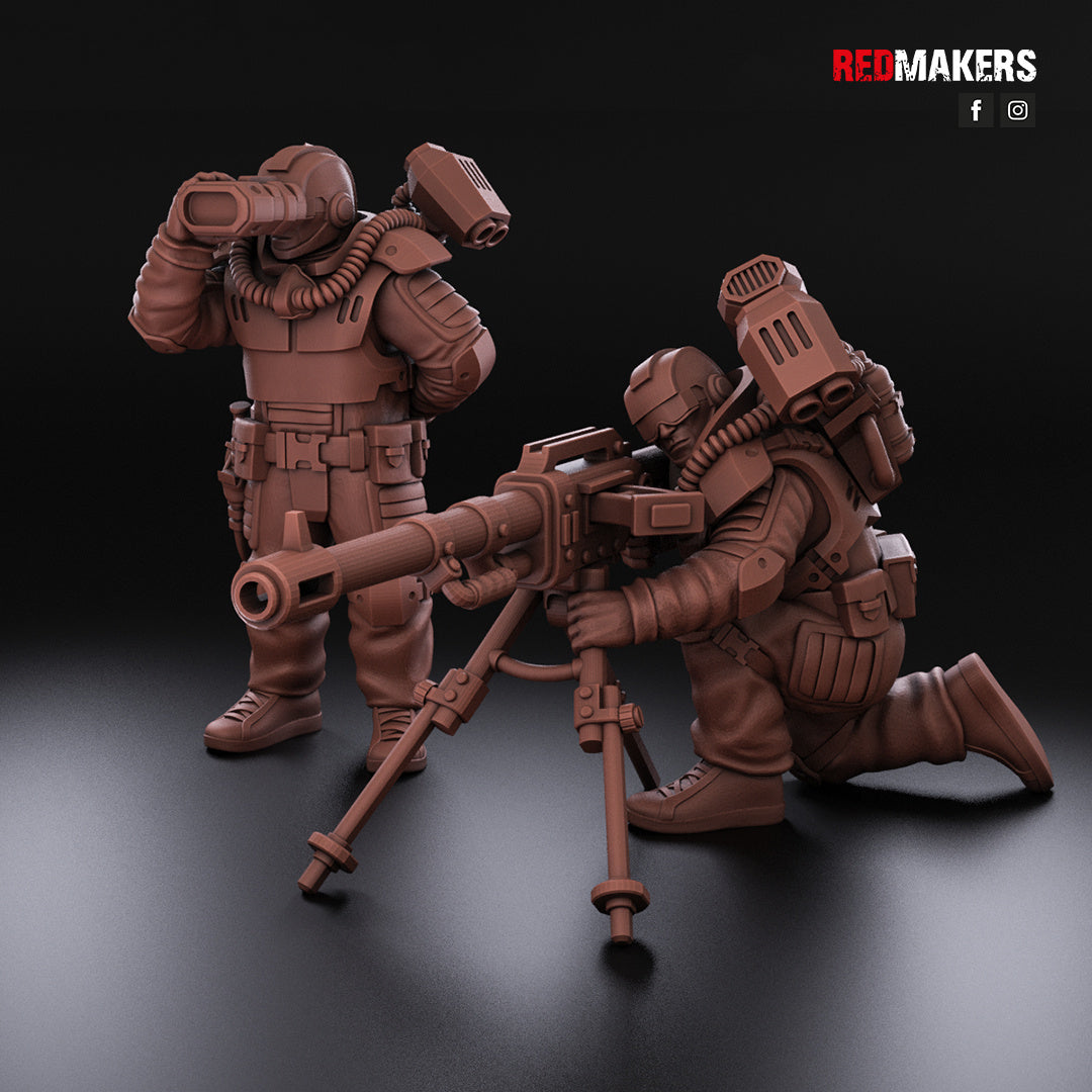 Airborne Drop Division - Heavy Weapons Gun Teams | Imperial Guard | Redmakers