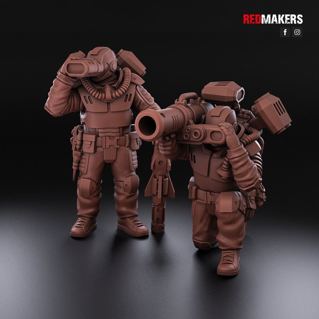Airborne Drop Division - Heavy Weapons Gun Teams | Imperial Guard | Redmakers