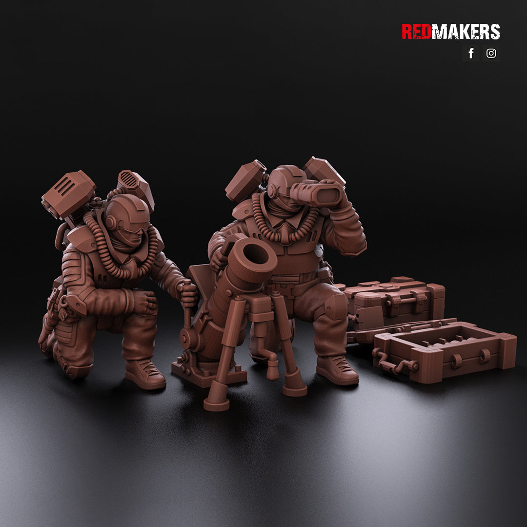 Airborne Drop Division - Heavy Weapons Gun Teams | Imperial Guard | Redmakers