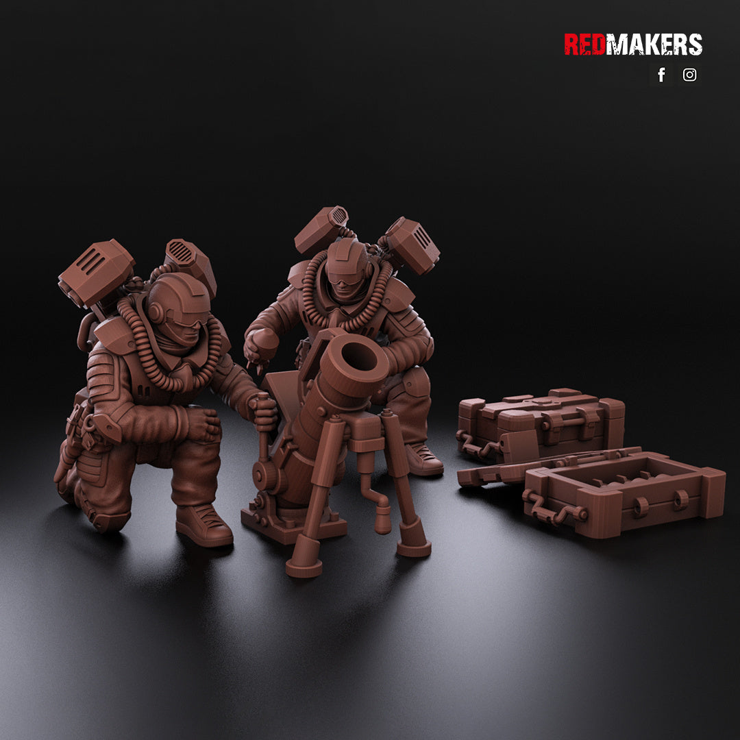 Airborne Drop Division - Heavy Weapons Gun Teams | Imperial Guard | Redmakers