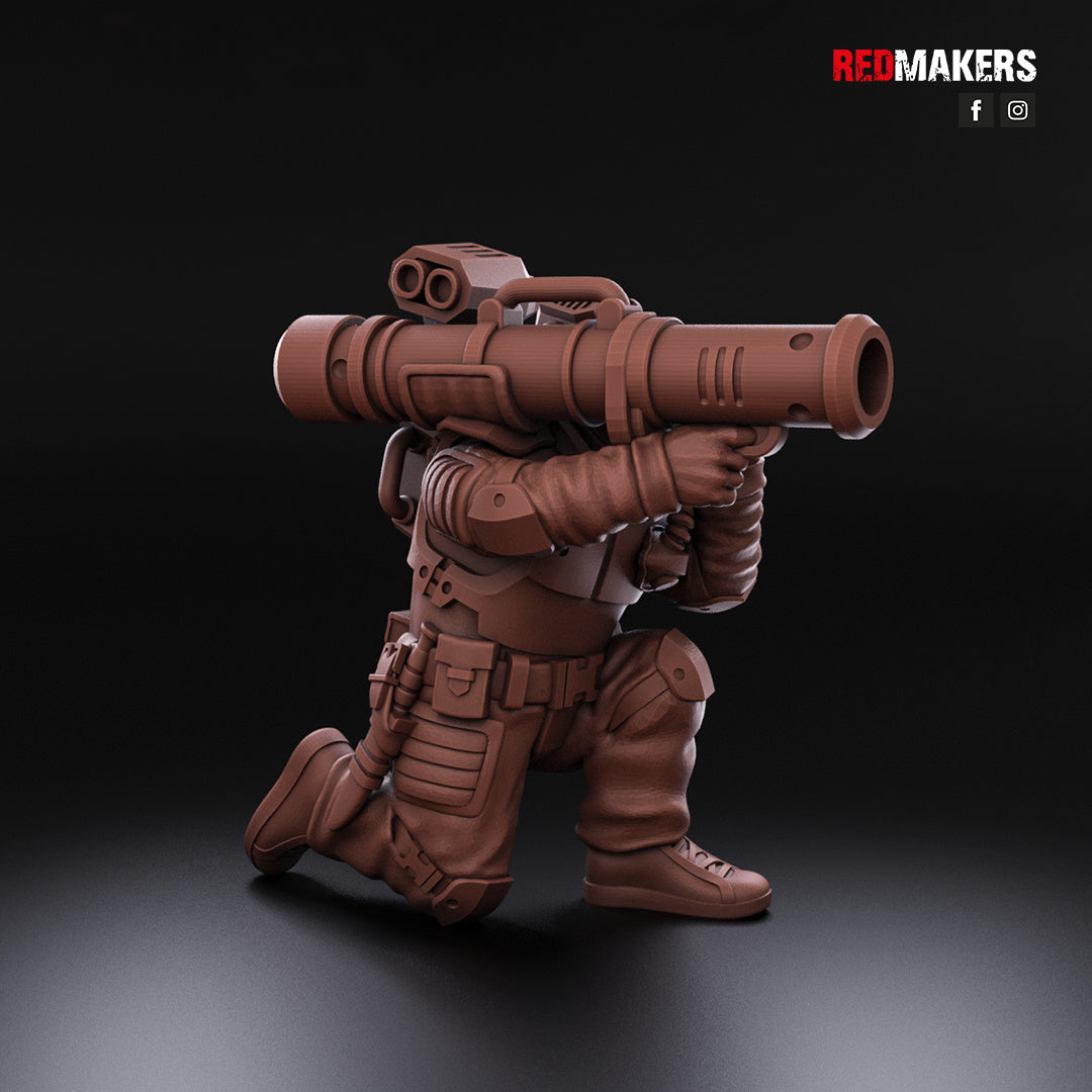Airborne Drop Division - Heavy Weapons Gun Teams | Imperial Guard | Redmakers