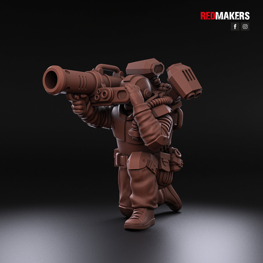 Airborne Drop Division - Heavy Weapons Gun Teams | Imperial Guard | Redmakers