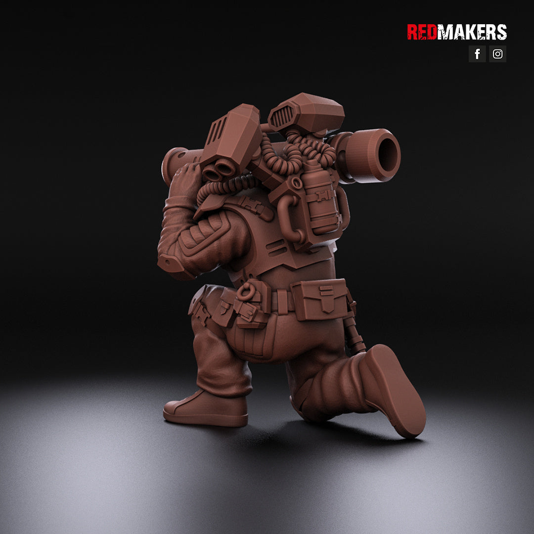 Airborne Drop Division - Heavy Weapons Gun Teams | Imperial Guard | Redmakers