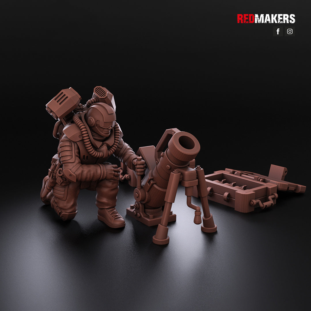 Airborne Drop Division - Heavy Weapons Gun Teams | Imperial Guard | Redmakers