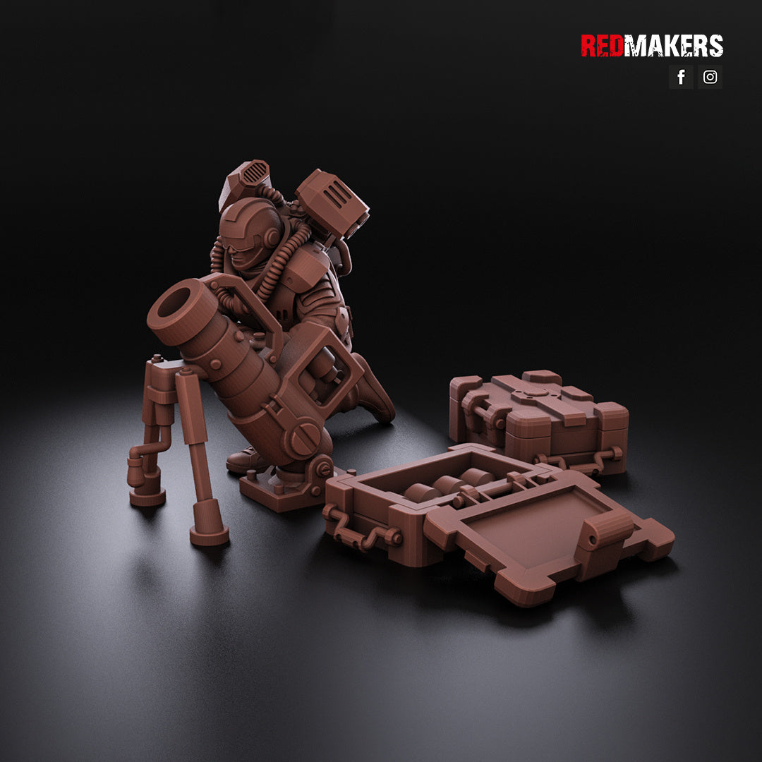 Airborne Drop Division - Heavy Weapons Gun Teams | Imperial Guard | Redmakers