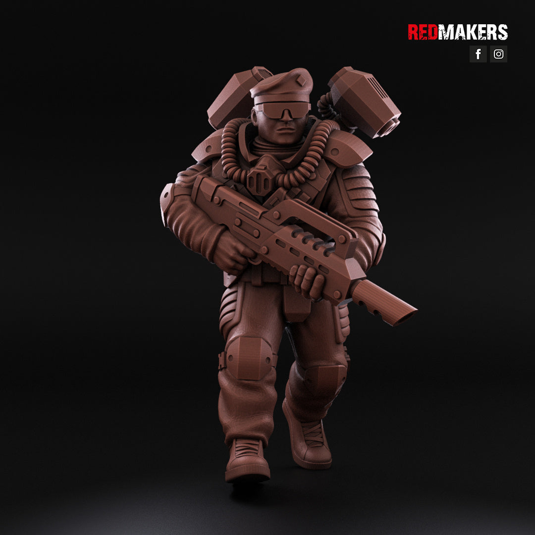 Airborne Drop Division - Command Squad | Imperial Guard | Redmakers