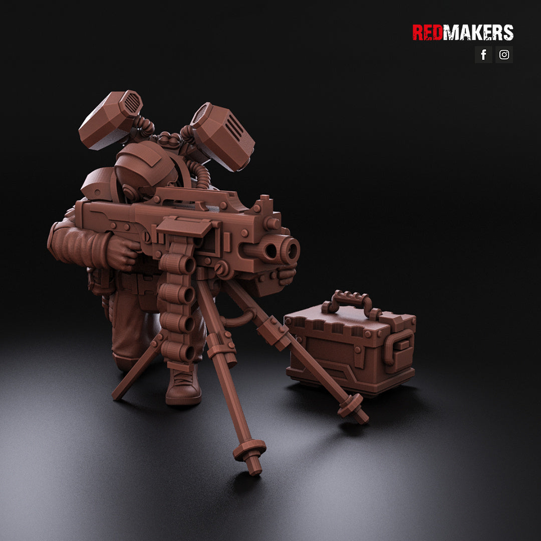 Airborne Drop Division - Heavy Weapons Gun Teams | Imperial Guard | Redmakers