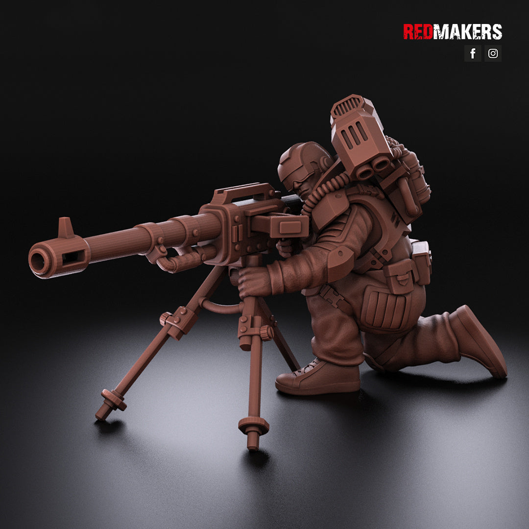 Airborne Drop Division - Heavy Weapons Gun Teams | Imperial Guard | Redmakers