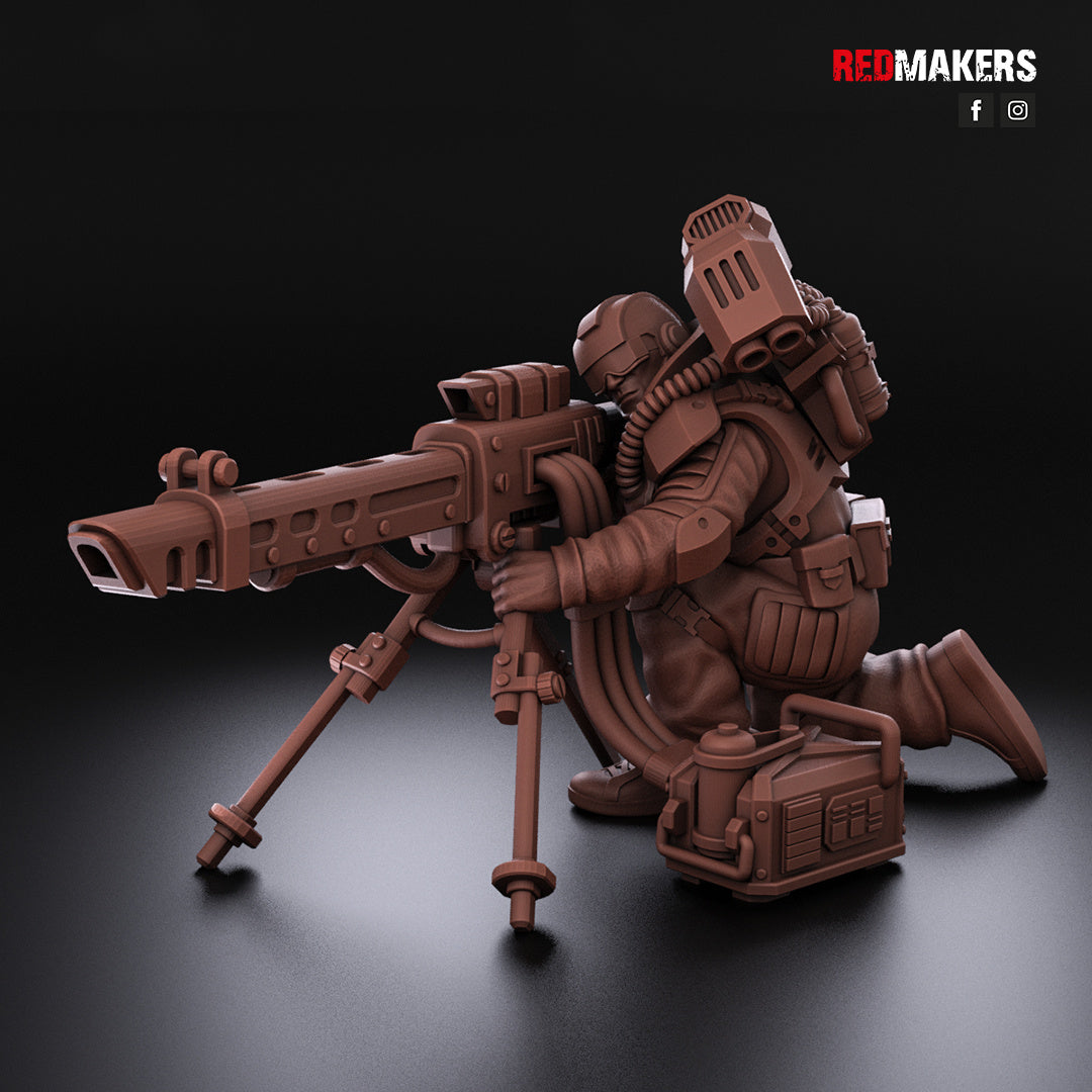 Airborne Drop Division - Heavy Weapons Gun Teams | Imperial Guard | Redmakers
