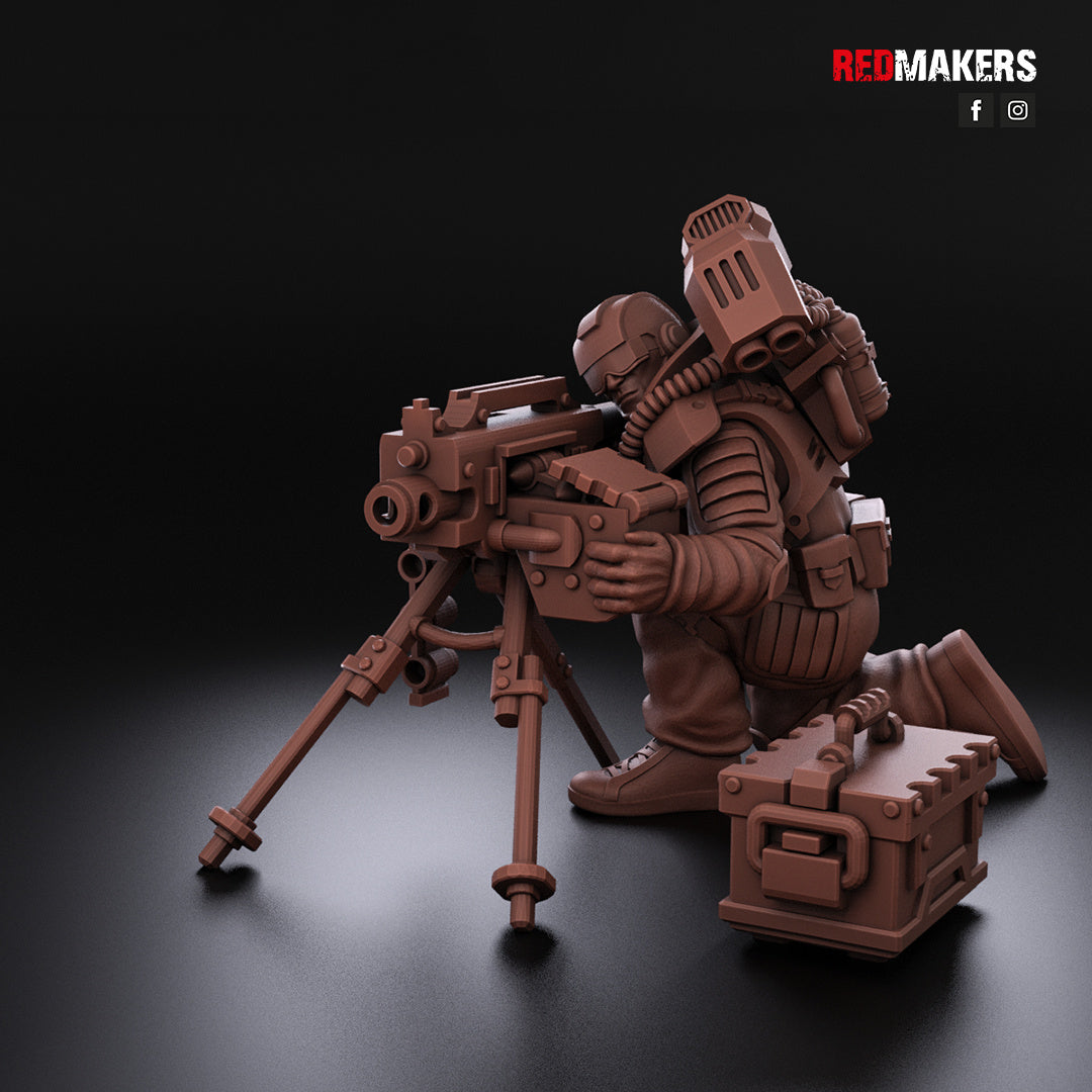 Airborne Drop Division - Heavy Weapons Gun Teams | Imperial Guard | Redmakers