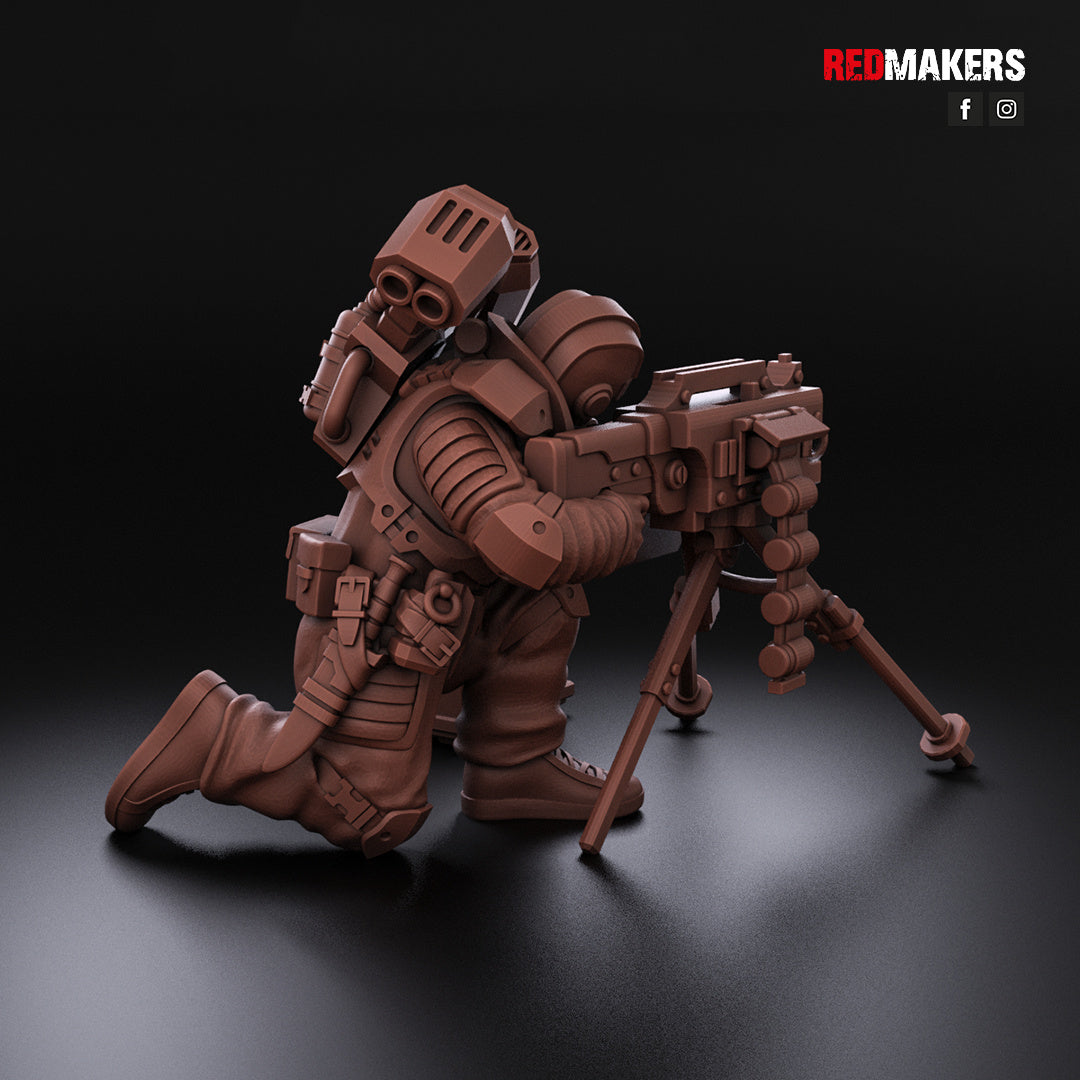 Airborne Drop Division - Heavy Weapons Gun Teams | Imperial Guard | Redmakers