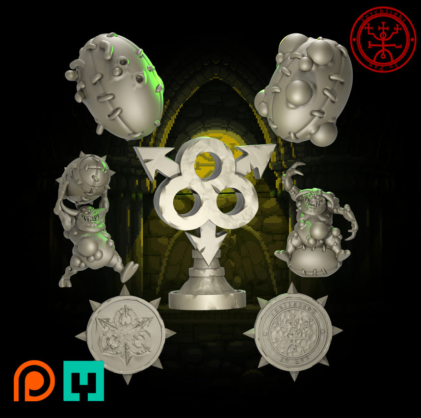 The Juggernaughts of Filth – Chaotic Decay Fantasy Football Team – 17 Spieler – Torchlight Miniatures