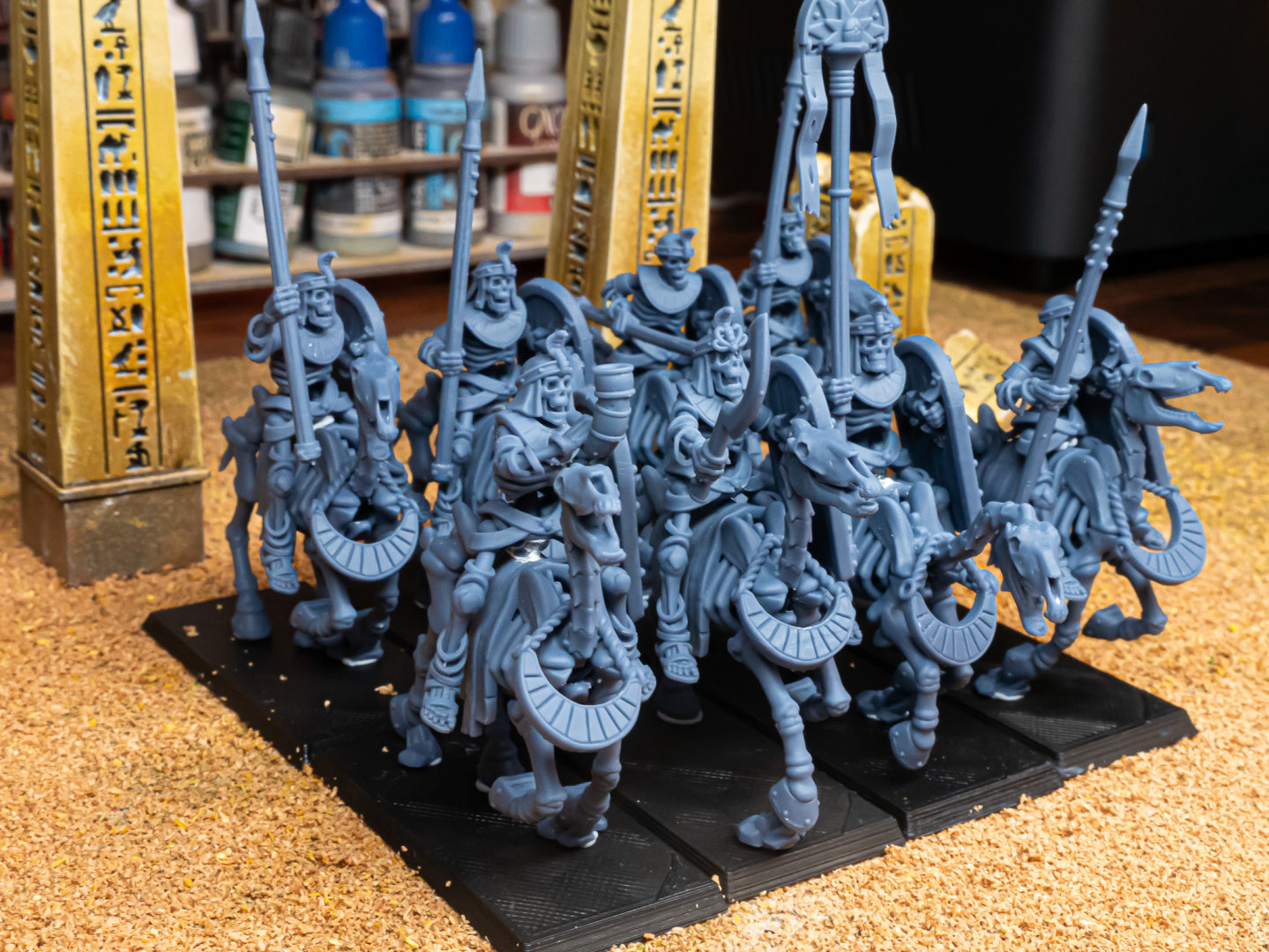 Antike Skelettkavallerie mit Speeren (x8) - Eternal Dynasties | Highlands Miniatures