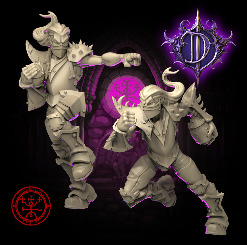 The Dark Daggers - Dark Elf Fantasy Football Team - 15 Players - Torchlight Miniatures