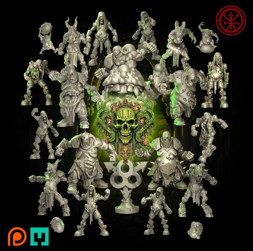 The Juggernaughts of Filth - Chaotic Decay Fantasy Football Team - 17 Players - Torchlight Miniatures
