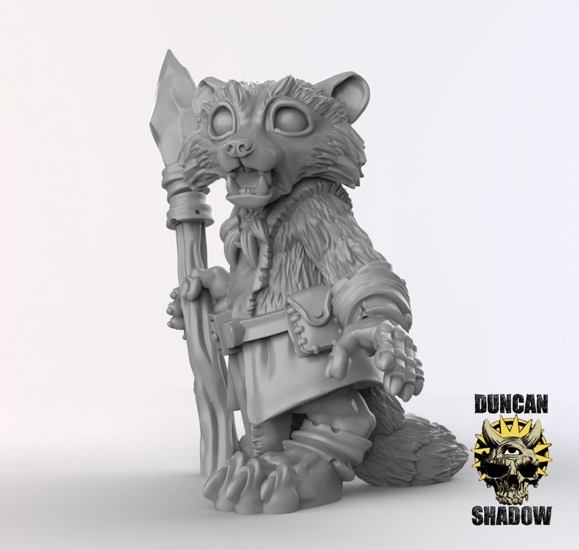 Raccoon Folk Druids | Duncan Shadow | Compatible with Dungeons & Dragons and Pathfinder