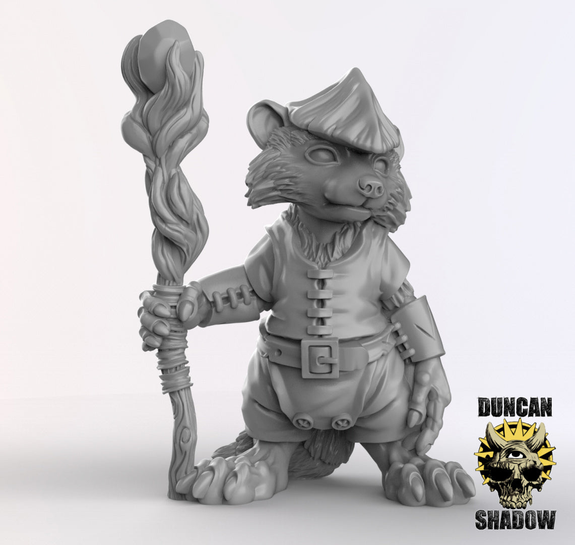 Raccoon Folk Druids | Duncan Shadow | Compatible with Dungeons & Dragons and Pathfinder