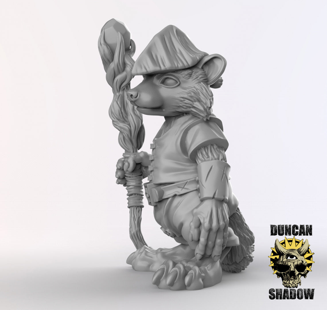 Raccoon Folk Druids | Duncan Shadow | Compatible with Dungeons & Dragons and Pathfinder