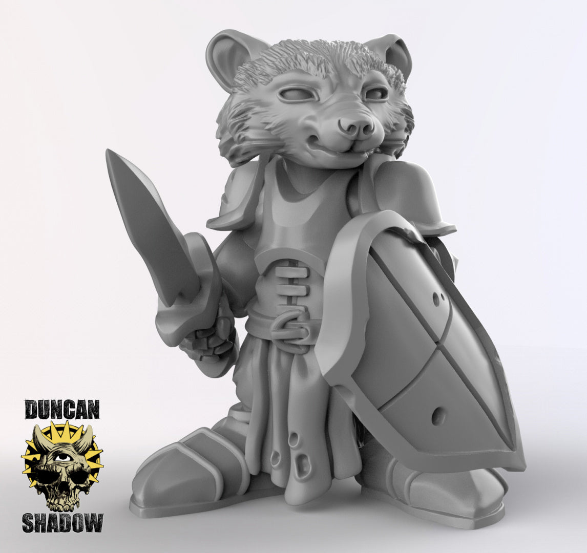 Raccoon Folk Knights | Duncan Shadow | Compatible with Dungeons & Dragons and Pathfinder