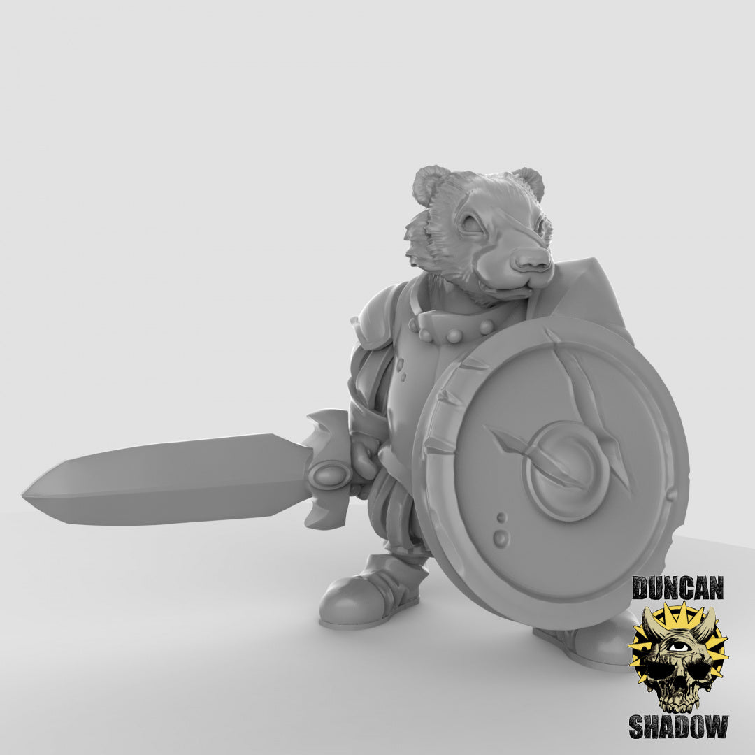 Badger Folk With Swords | Duncan Shadow | Compatible with Dungeons & Dragons and Pathfinder