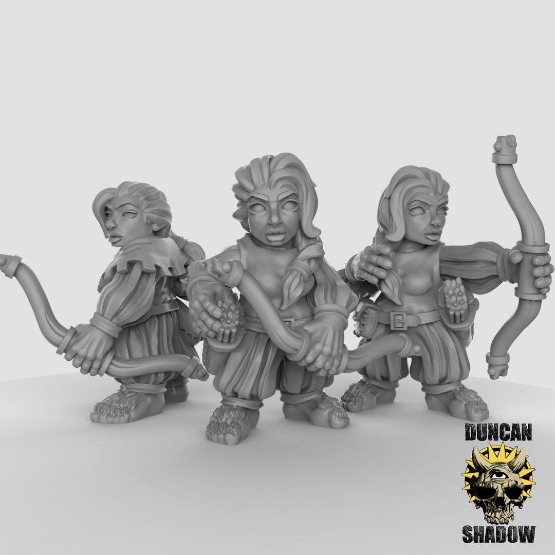 Medianos con arcos (femenino) | Sombra de Duncan | Compatible con Dragones y Mazmorras y Pathfinder