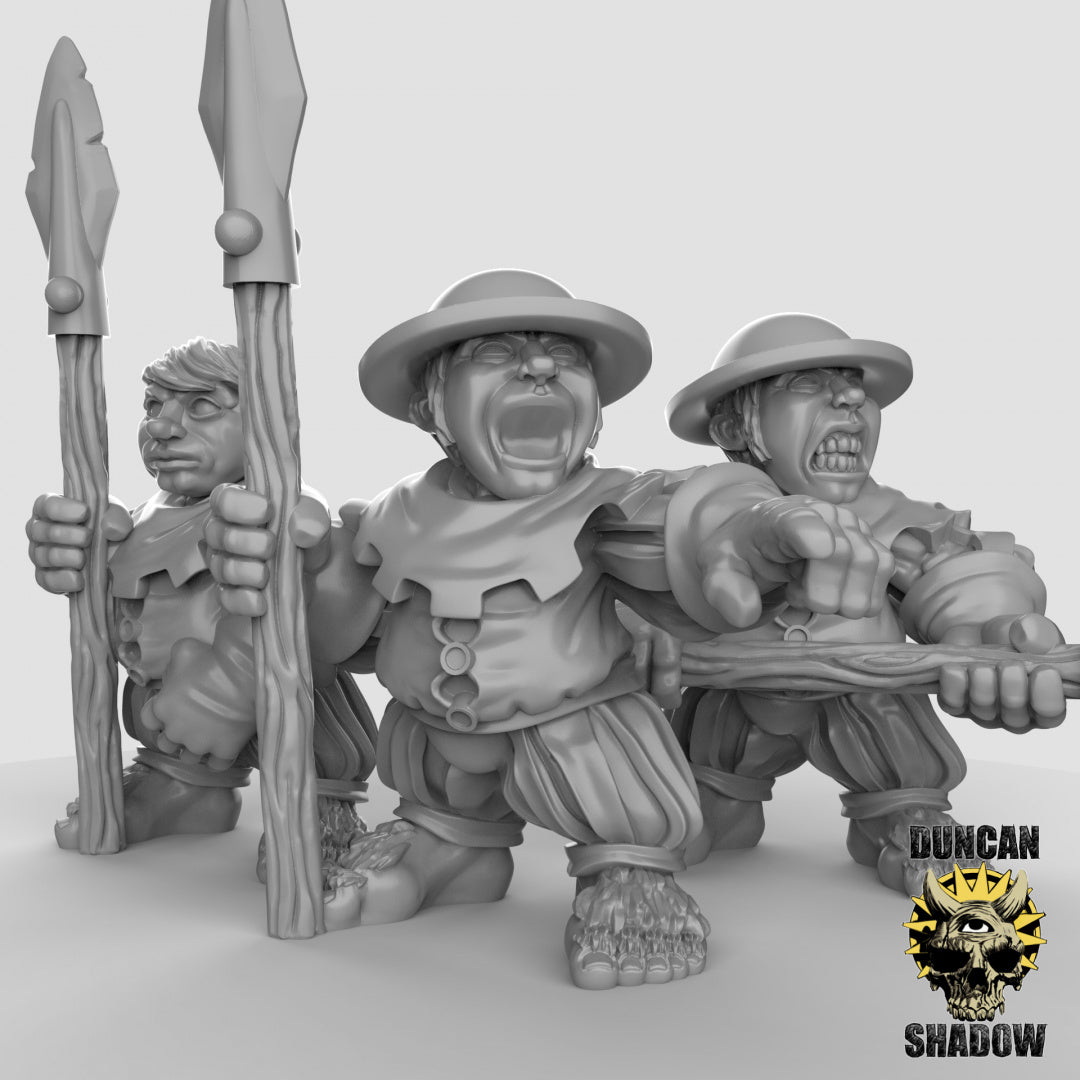 Medianos con lanzas | Sombra de Duncan | Compatible con Dragones y Mazmorras y Pathfinder