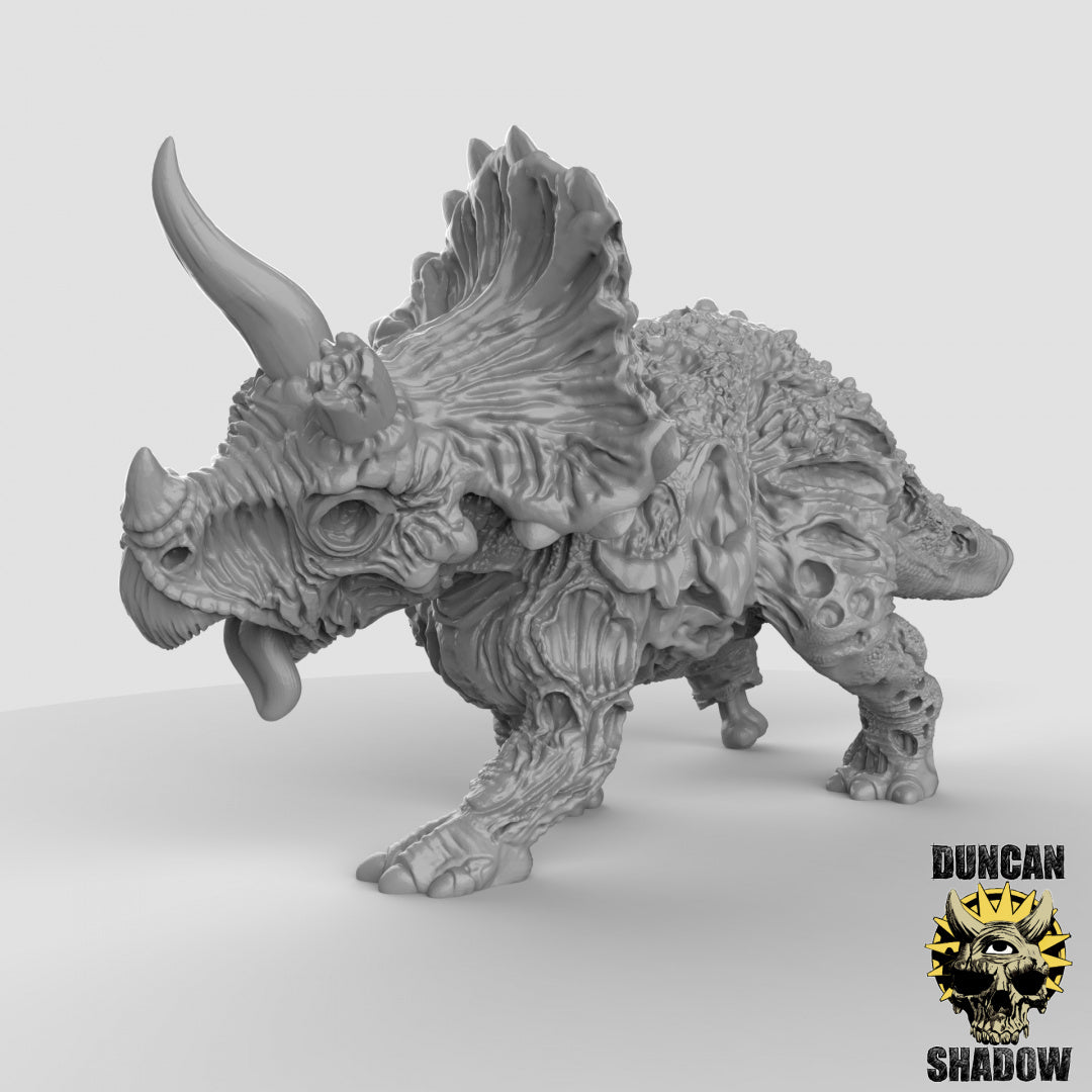 Undead Zombie Triceratops | Duncan Shadow | Compatible with Dungeons & Dragons and Pathfinder