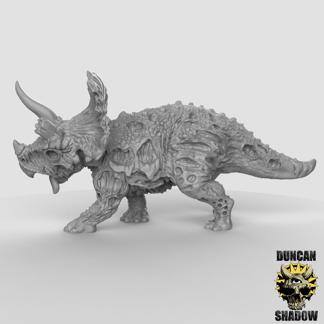 Triceratops zombi no muerto | Sombra de Duncan | Compatible con Dragones y Mazmorras y Pathfinder