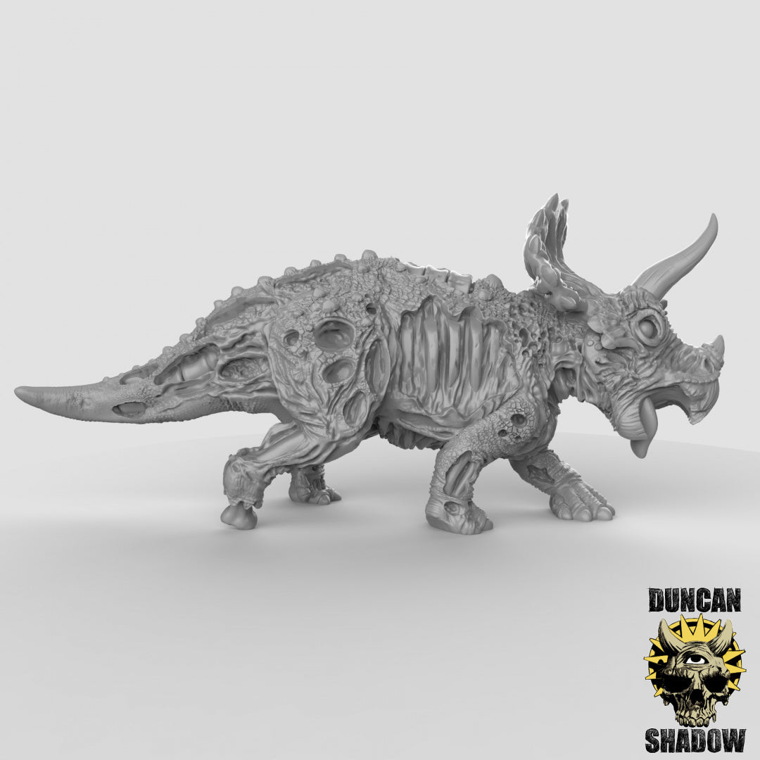 Undead Zombie Triceratops | Duncan Shadow | Compatible with Dungeons & Dragons and Pathfinder