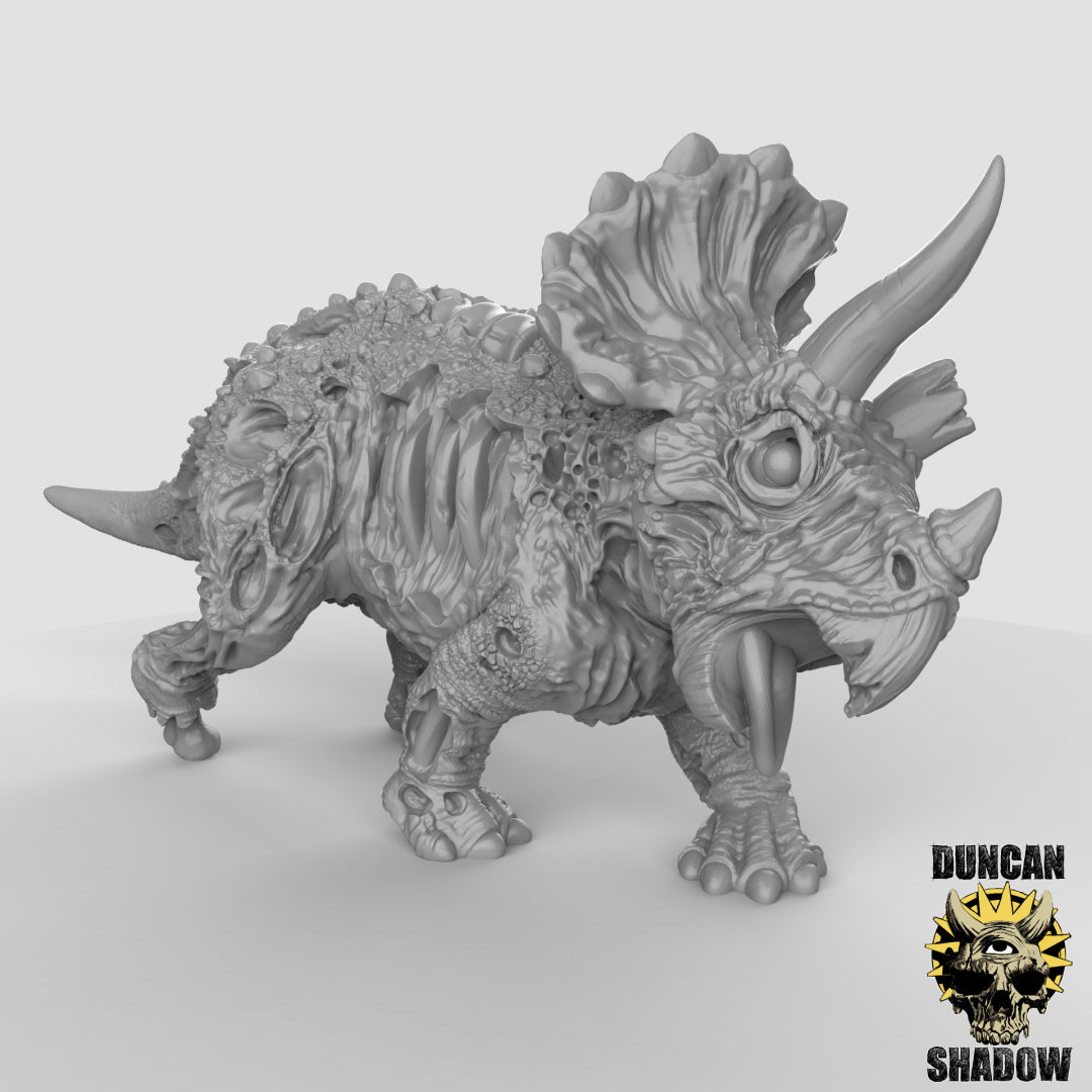 Undead Zombie Triceratops | Duncan Shadow | Compatible with Dungeons & Dragons and Pathfinder