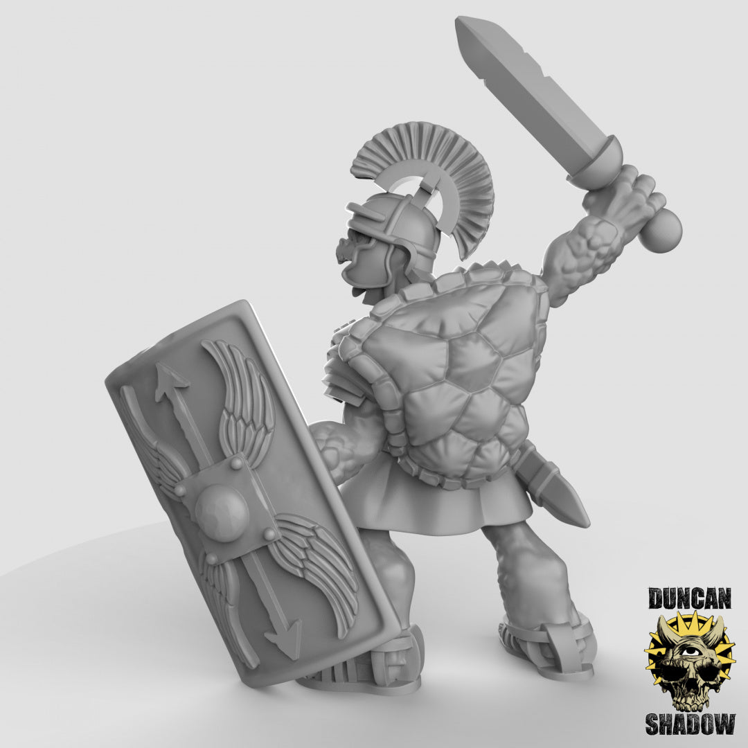 Tortol Turtle Folk Fighters | Duncan Shadow | Compatible with Dungeons & Dragons and Pathfinder