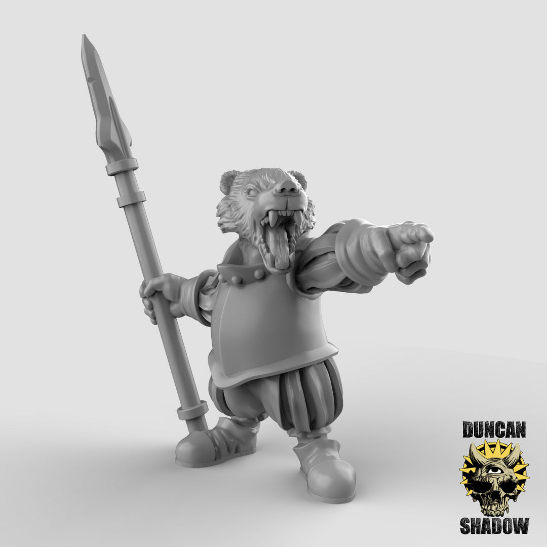 Badger Folk With Spears | Duncan Shadow | Compatible with Dungeons & Dragons and Pathfinder