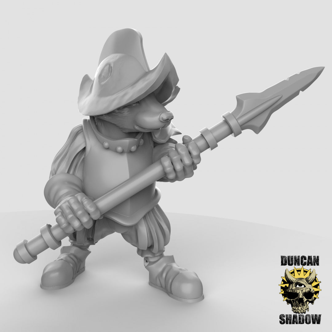 Badger Folk With Spears | Duncan Shadow | Compatible with Dungeons & Dragons and Pathfinder