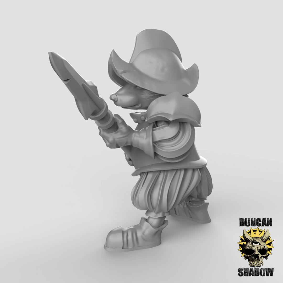 Badger Folk With Spears | Duncan Shadow | Compatible with Dungeons & Dragons and Pathfinder