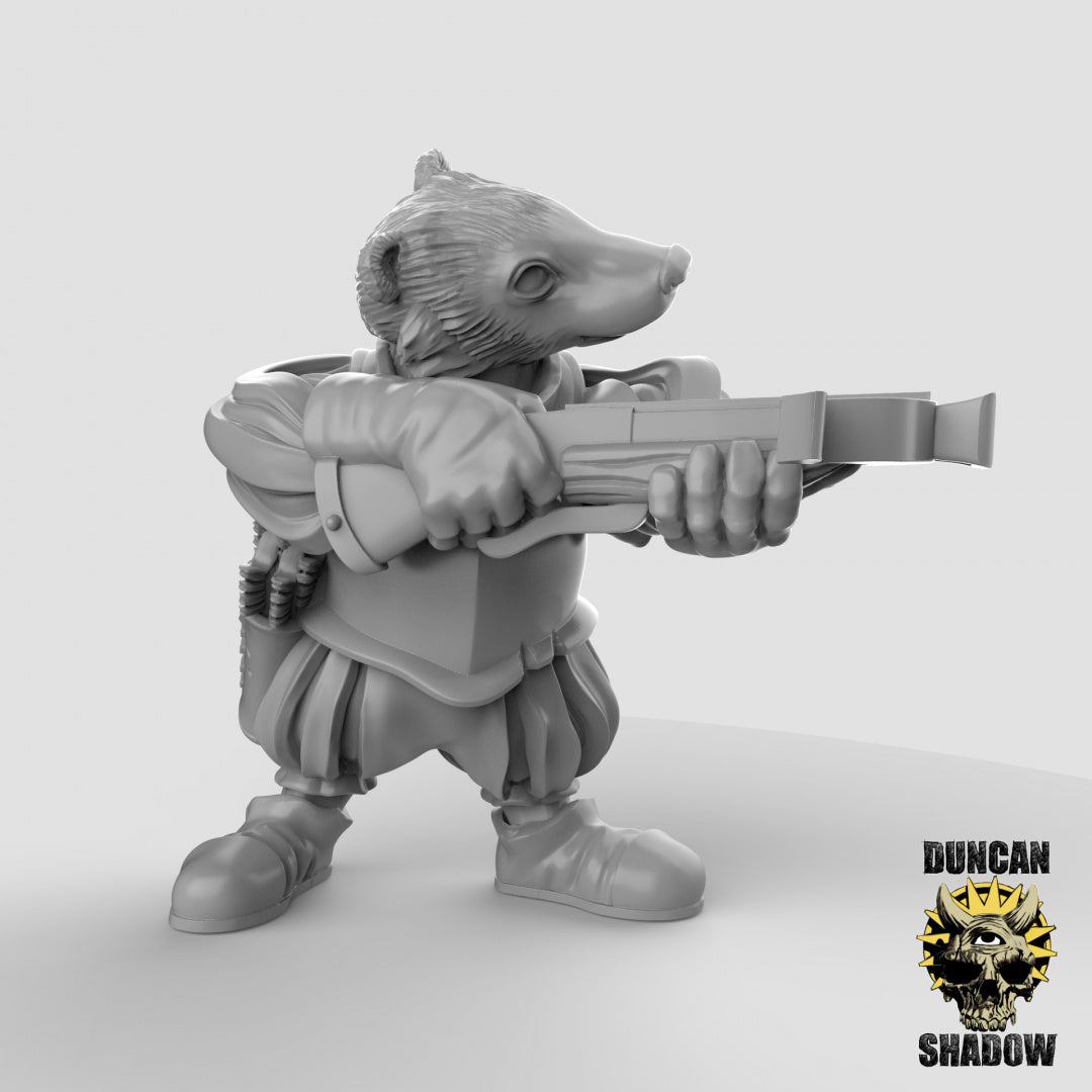 Badger Folk With Crossbows | Duncan Shadow | Compatible with Dungeons & Dragons and Pathfinder