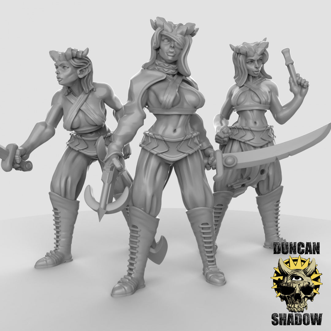 Pícaras femeninas Tiefling | Sombra de Duncan | Compatible con Dragones y Mazmorras y Pathfinder