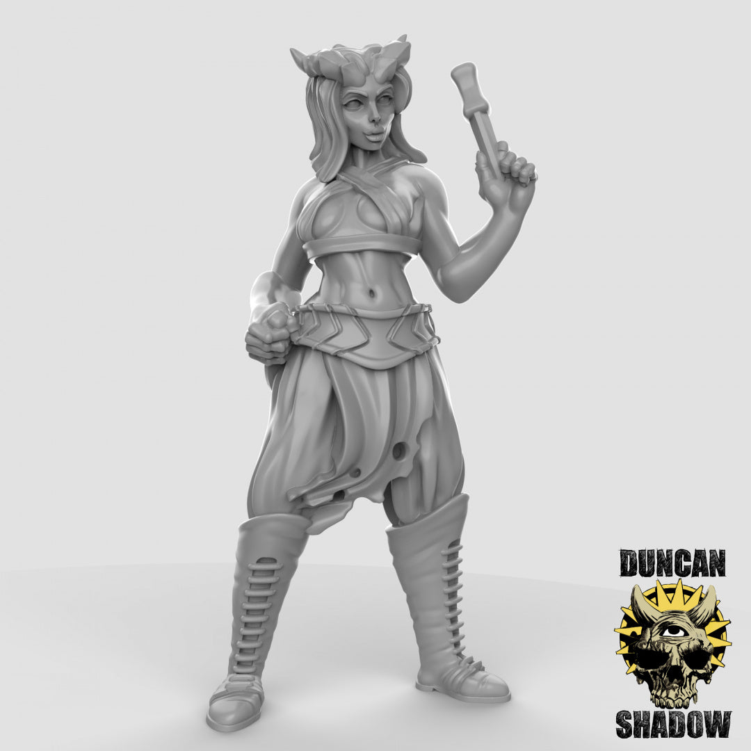Tiefling Feminine Rogues | Duncan Shadow | Kompatibel mit Dungeons & Dragons und Pathfinder