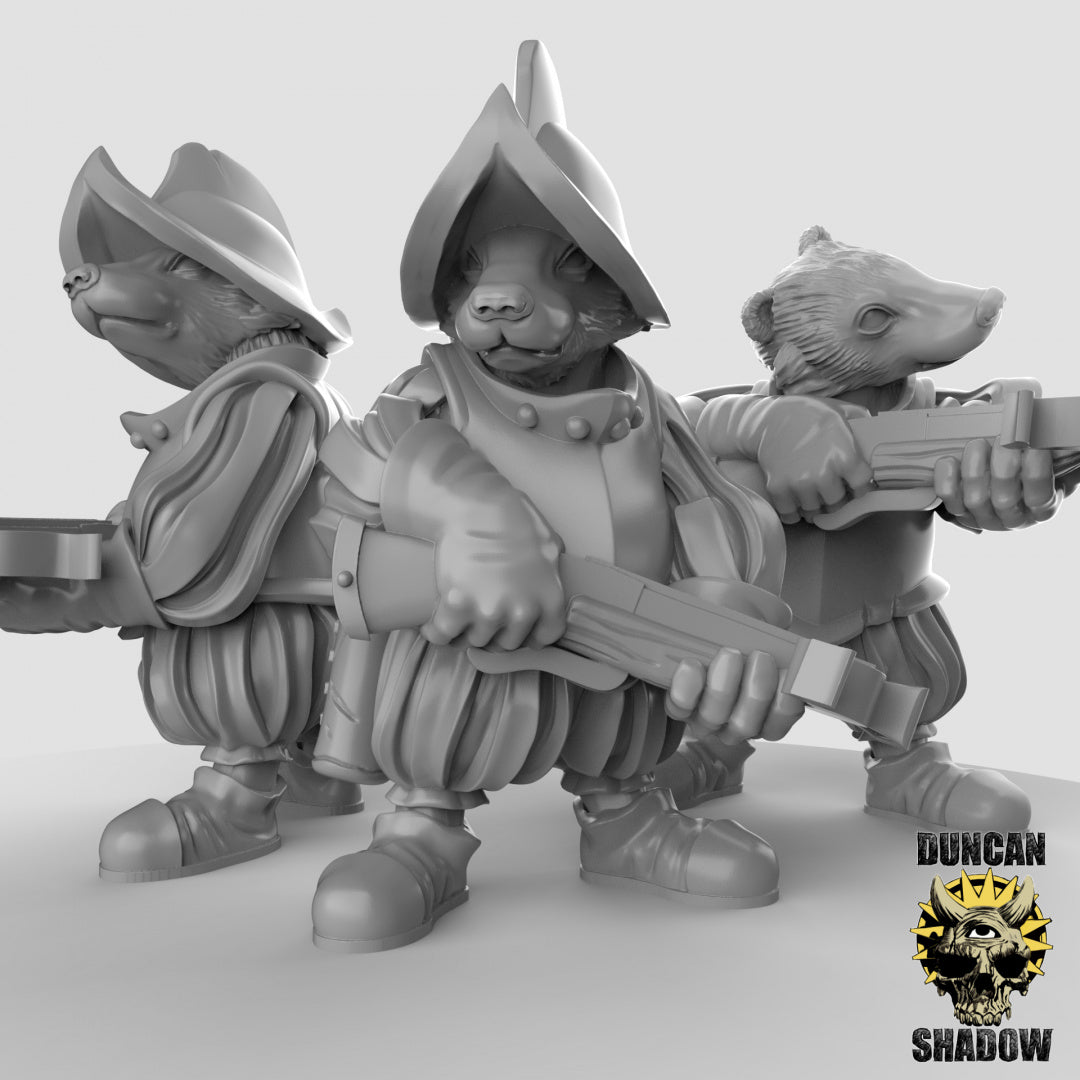 Gente de tejón con ballestas | Sombra de Duncan | Compatible con Dragones y Mazmorras y Pathfinder