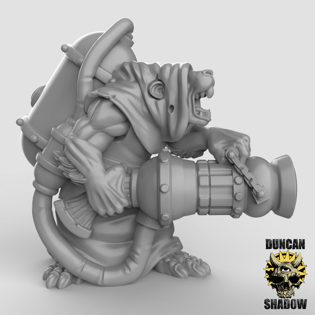 Rattenvolk mit Flammenwerfern | Duncan Shadow | Kompatibel mit Dungeons & Dragons und Pathfinder