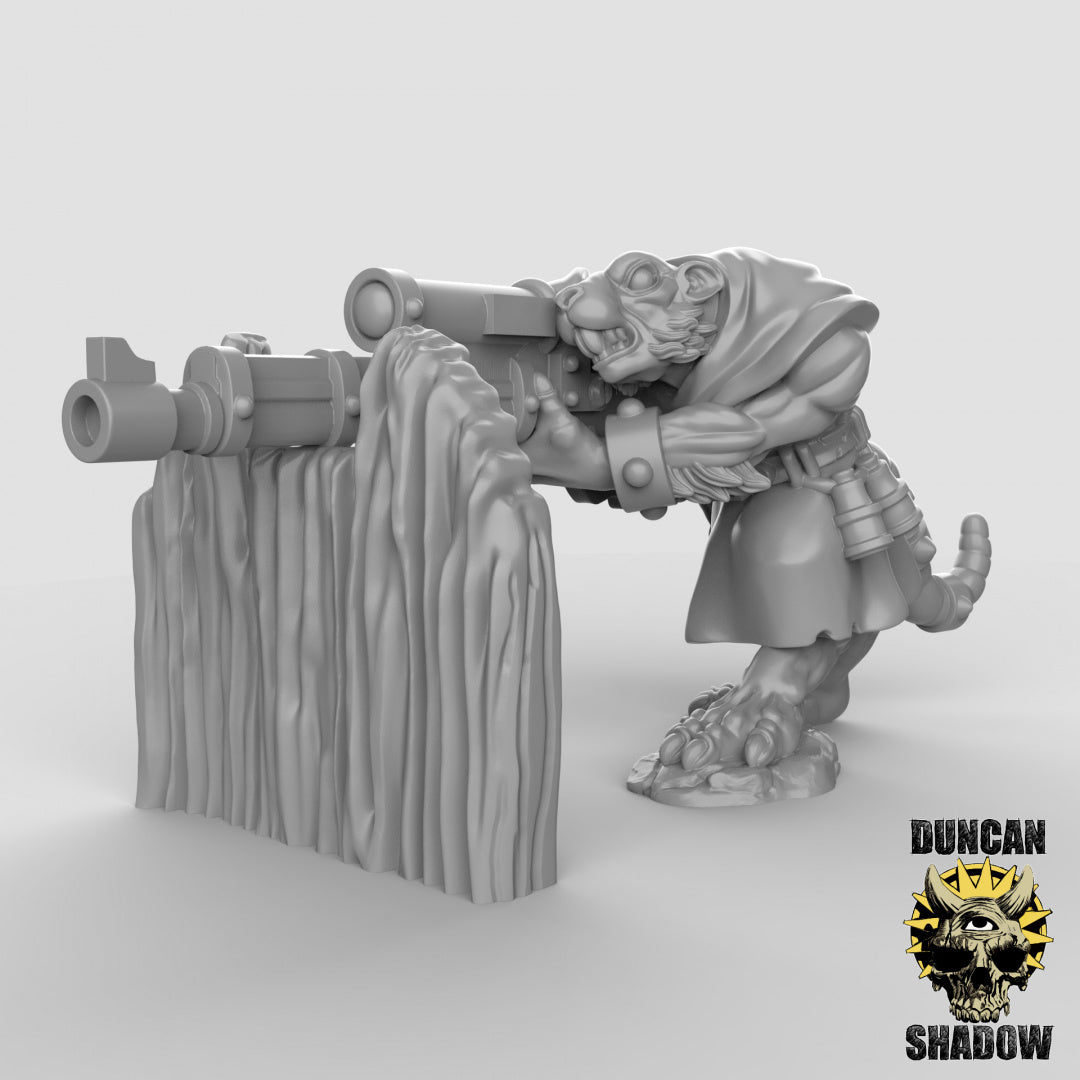 Gente de ratas con Jezail | Sombra de Duncan | Compatible con Dragones y Mazmorras y Pathfinder