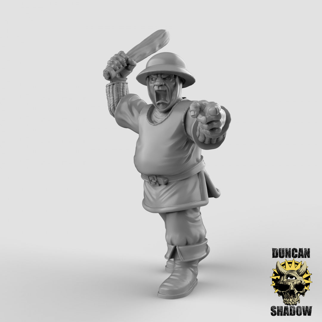 Menschlicher Stadtwächter mit Keulen | Duncan Shadow | Kompatibel mit Dungeons & Dragons und Pathfinder