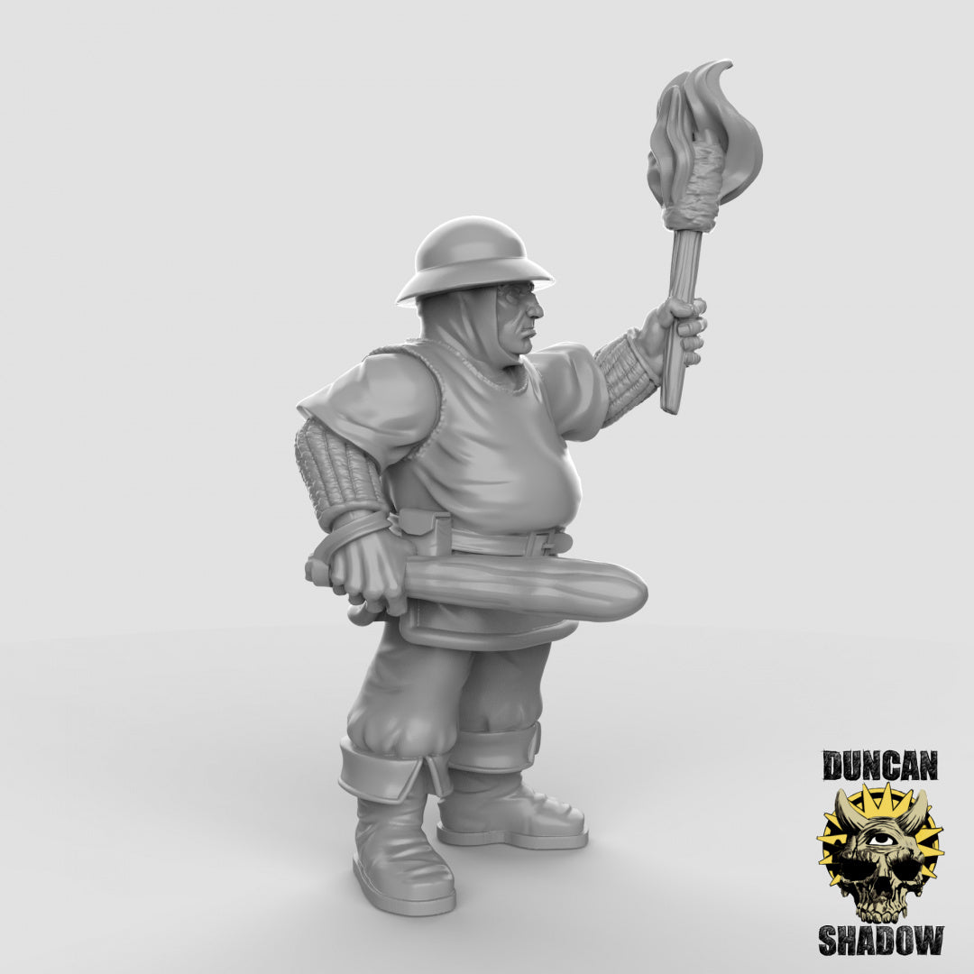 Menschlicher Stadtwächter mit Keulen | Duncan Shadow | Kompatibel mit Dungeons & Dragons und Pathfinder