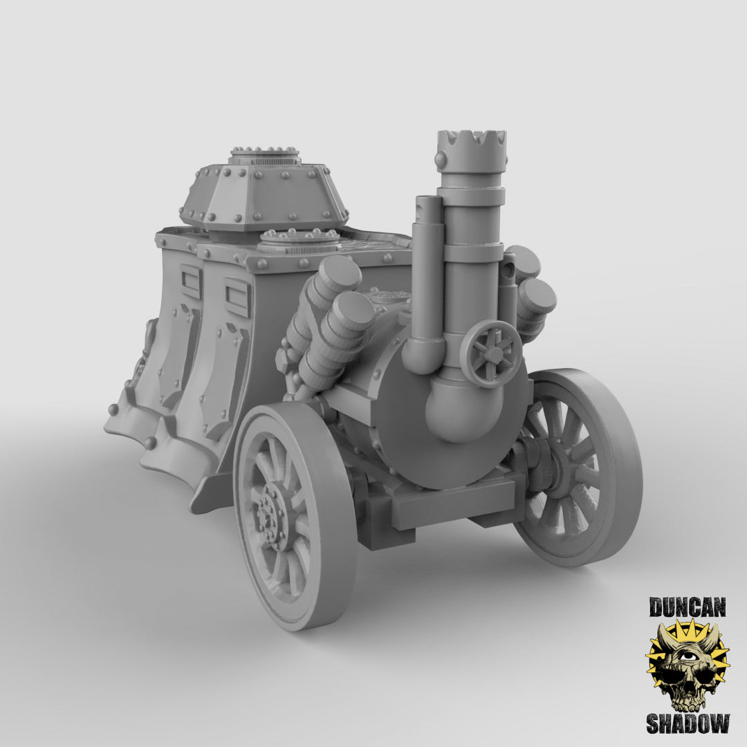Steam Tank with Great Cannon | Duncan Shadow | Compatible with Dungeons & Dragons and Pathfinder