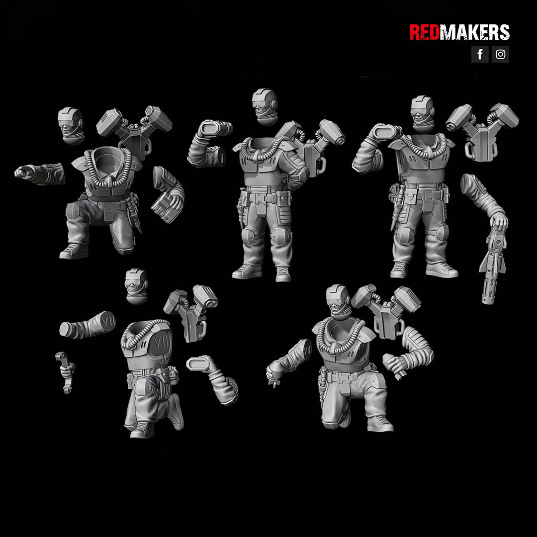 Airborne Drop Division - Heavy Weapons Gun Teams | Imperial Guard | Redmakers