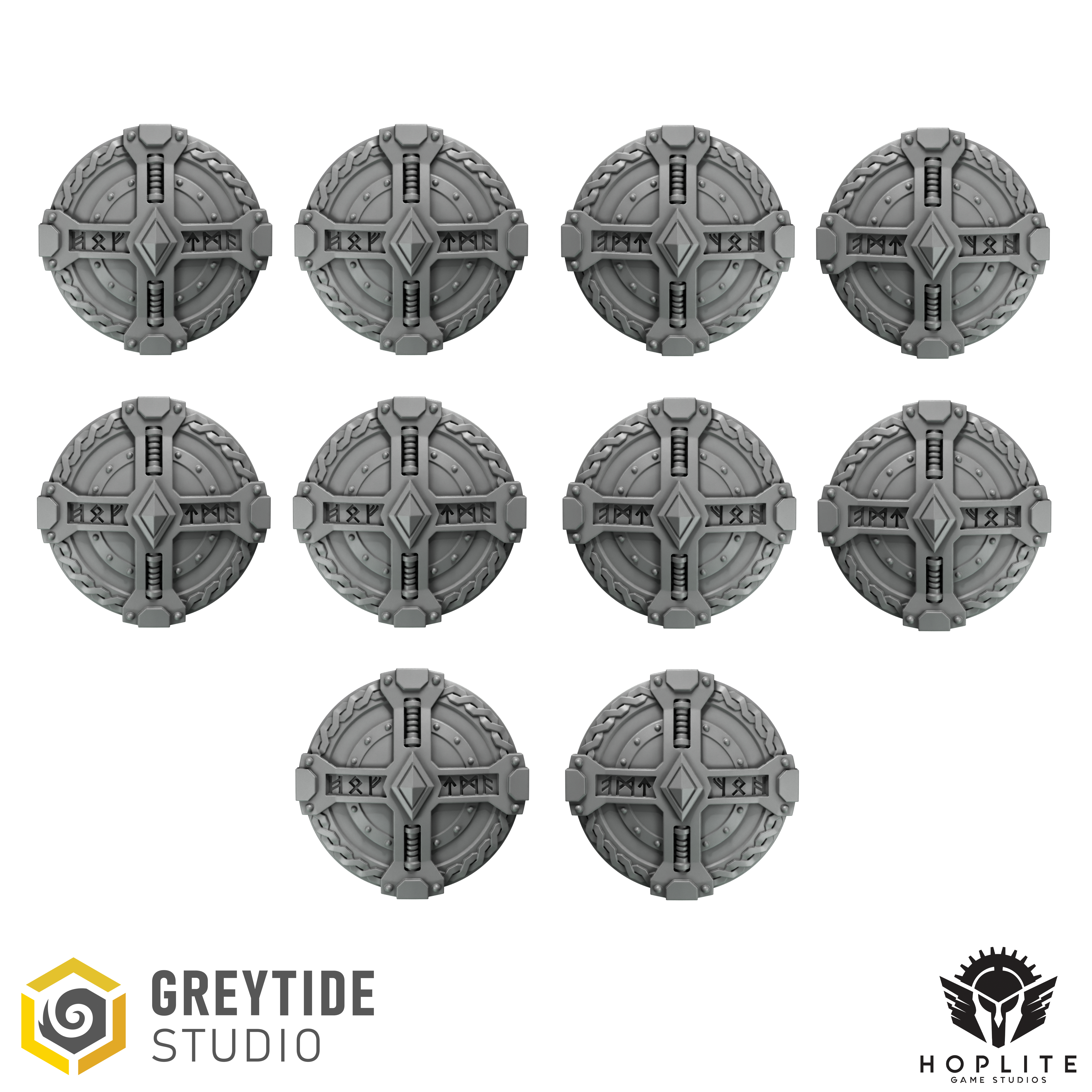 Primal Shields E (x10) | Grey Tide Studios | Primal Hounds | Conversion Parts & Bits