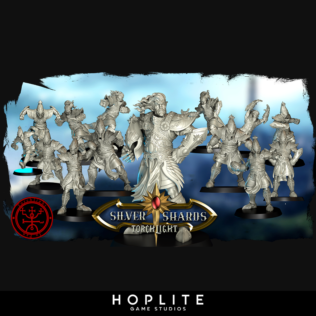 The Silver Shards - Equipo de fútbol de fantasía de los altos elfos - 14 jugadores - Torchlight Models
