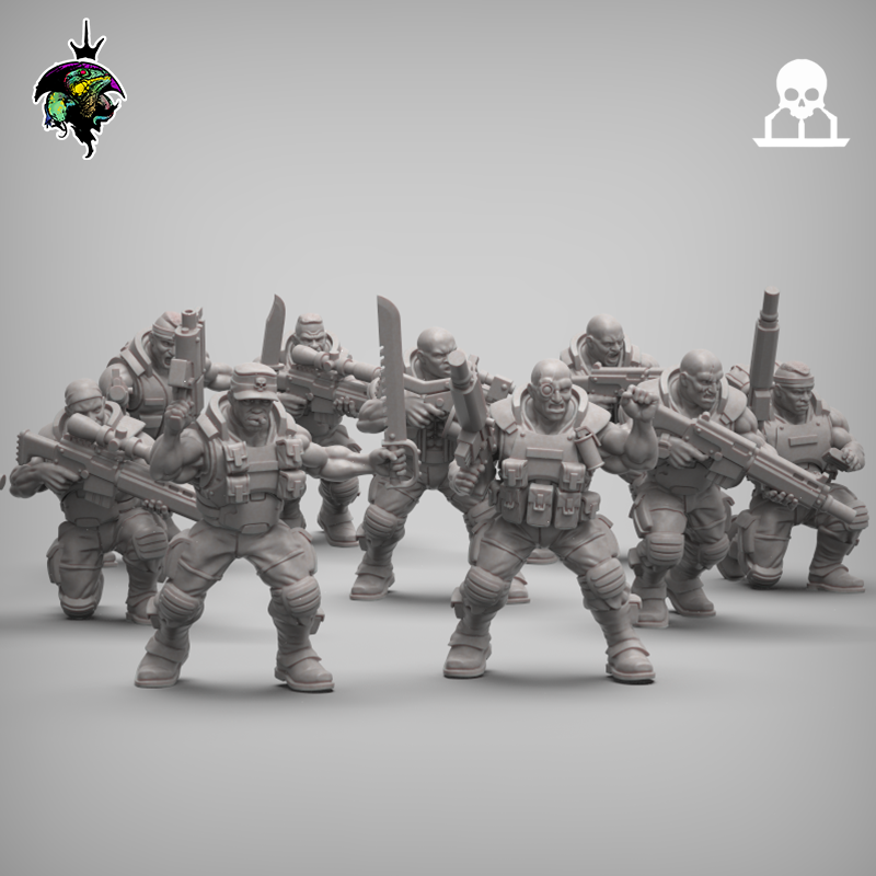 Spacenam: Veteran Infantry Squad | Reptilian Overlords | 28mm